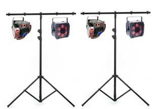 4 effects lights and 2 stand package