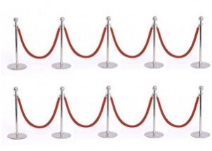 10 stanchions 8 ropes