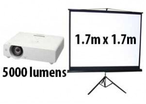 high lumen projector and screen hire